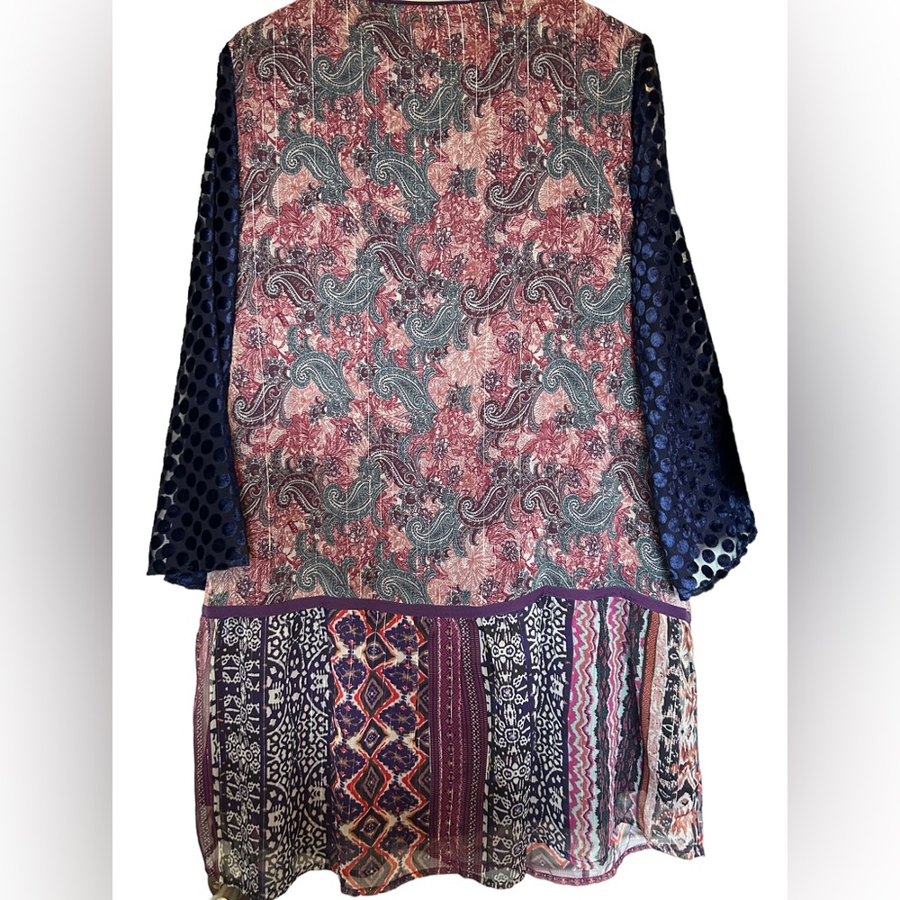 Soft Surroundings Embroidered Patchwork Metallic … - image 2